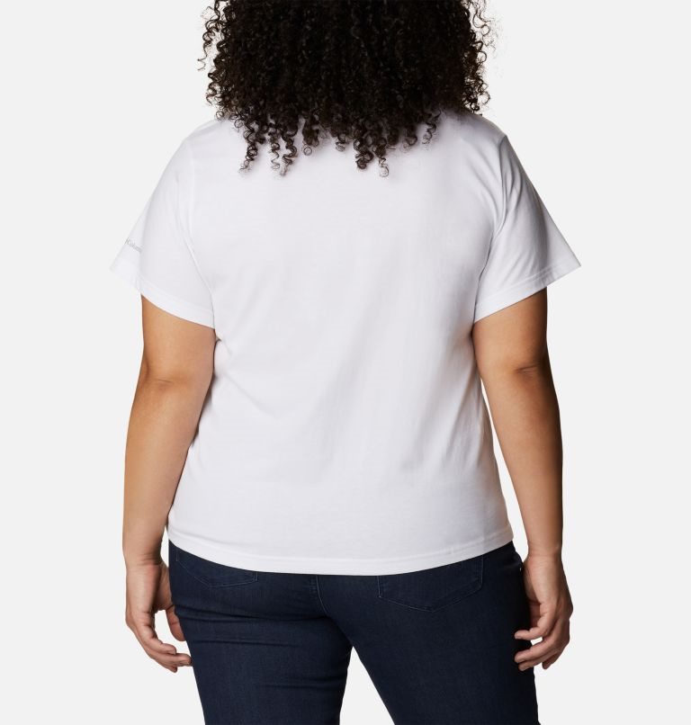 Women's Columbia Sapphire Point Henley T Shirts White | Plus Size CA-G0CLA